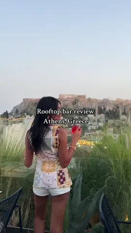 Found the coolest rooftop my first night in Greece and can’t recommend enough! Follow long to see the rest of my trip details 😌 #athensgreece #rooftopbar #sunsets #europeansummer #spritzgirlsummer  @alissalizaa 