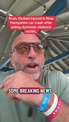 A spokesman for Rudy Giuliani says the 81-year-old former New York City mayor was seriously injured in a car crash in New Hampshire on Saturday night.  Giuliani was flagged down by a woman fleeing a domestic-violence incident. He helped the woman and called 911, remaining on the scene until police arrived.  While later traveling on the highway, his rental vehicle was hit from behind at high speed. He is in 