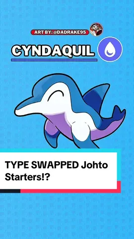 What if the Johnto starters SWAPPED types!? (artist: @Dadrake95) #pokemonfangame #pokemonfanart #pokemonfanmade 