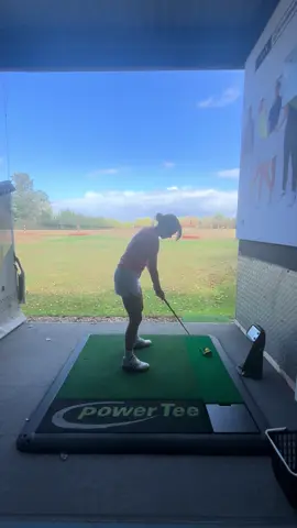 Mum was at the range today ATTEMPTING to hit balls again, She is very determined to keep getting better to be able to play with the family on the course ⛳️ #golflife  