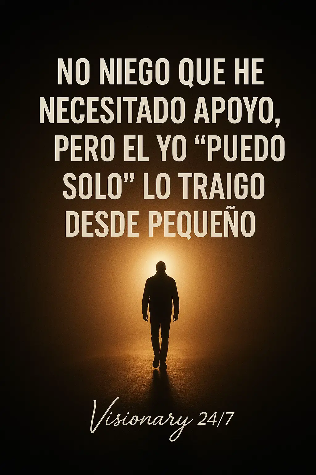 El “puedo solo” no significa rechazar ayuda. Significa que, aunque tropieces, sabes que siempre tendrás la fuerza para levantarte. Esa esencia la traes desde pequeño. 💪🔥 #Visionary247 #MotivaciónDiaria  #FuerzaInterior #Confianza #Disciplina 