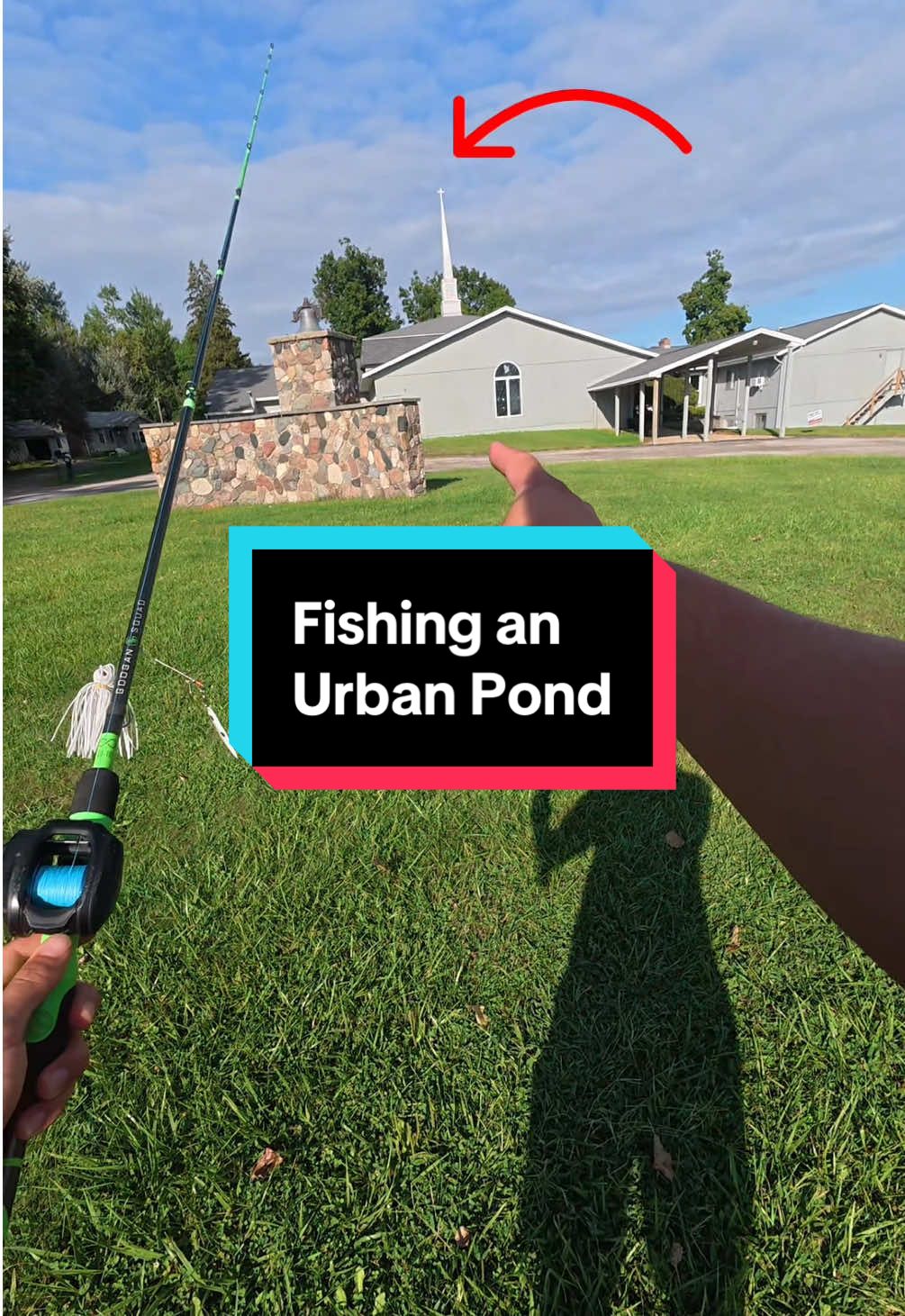 Let’s see if this pond is goated for fishing #fishing #fishingvideos #bassfishing 