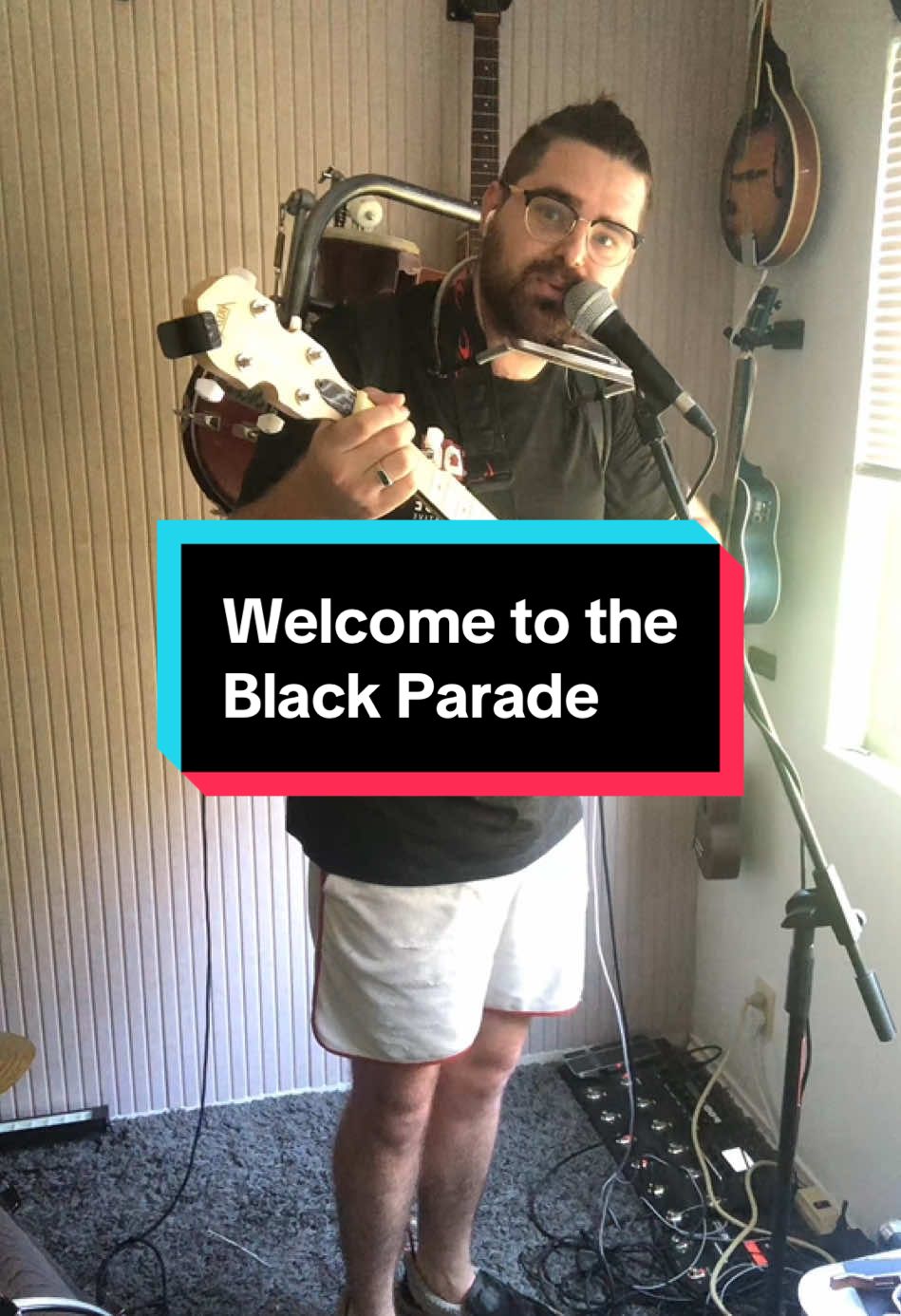 We’ll carry on #welcometotheblackparade #mychemicalromance #mcr #banjo #onemanband 