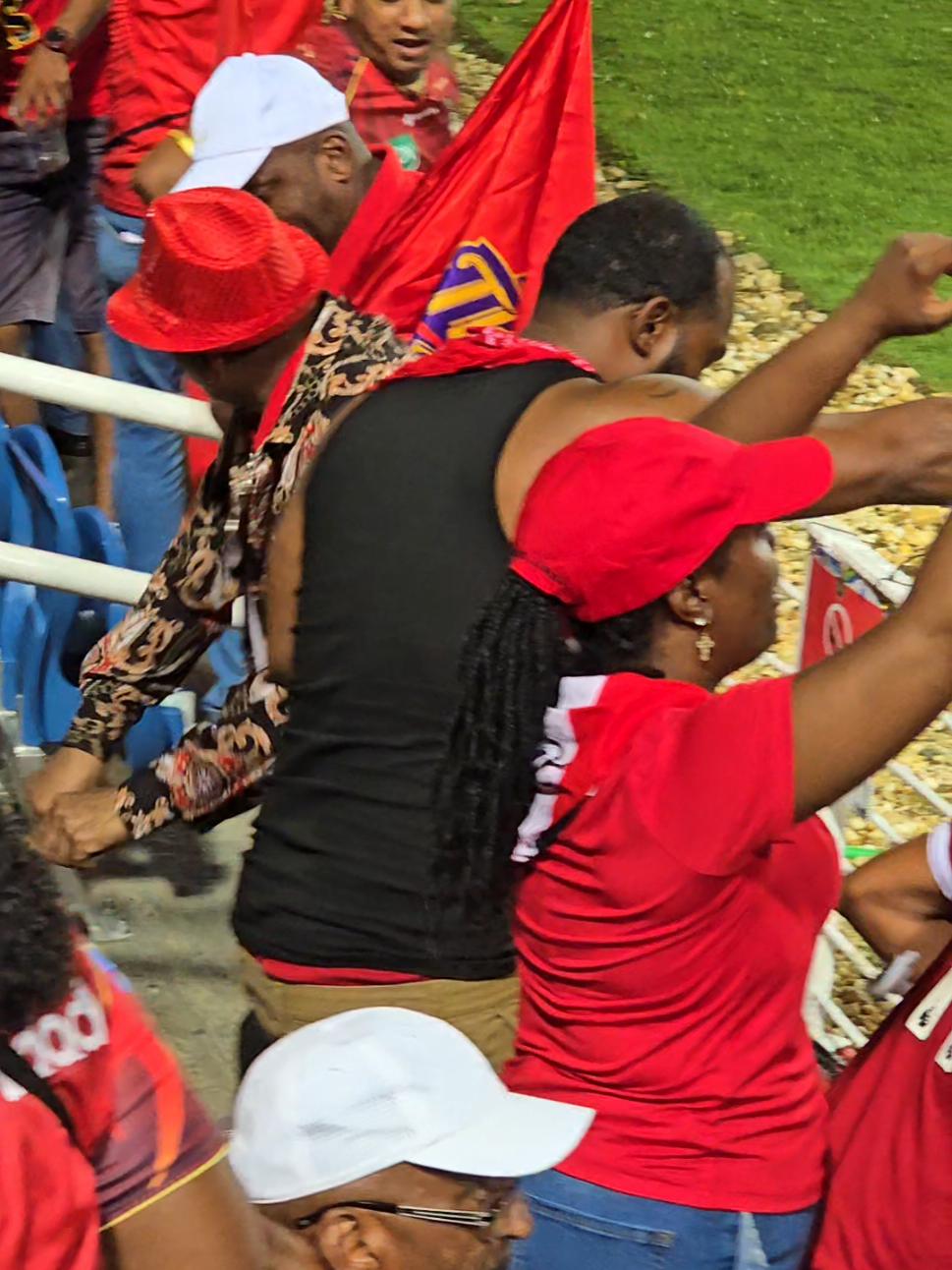 The cricket was fire, but the vibes in the stands were even hotter 🔥🍻🎶 Patrons partied non-stop at the Trinidad vs Guyana showdown, turning the Brian Lara Cricket Academy into a true lime! 🏏🇹🇹 #CricketCarnival #TTvsGY #OnlyInTrinidad” #trinidadandtobago #ExperienceTT 