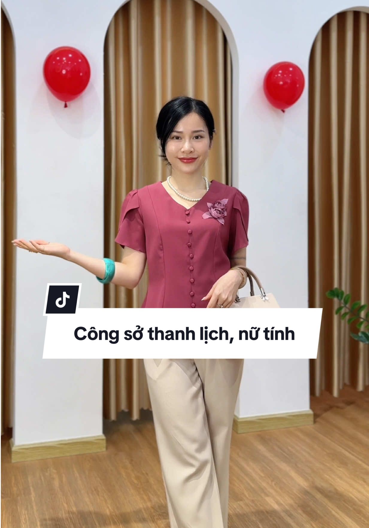 Set đồ thanh lịch #thieuhoa #thoitrangtrungnien #thoitrang 