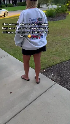 She actually won’t take it off😭 #almamater #collegegirls #momma #vintagefashion #fortheladies 