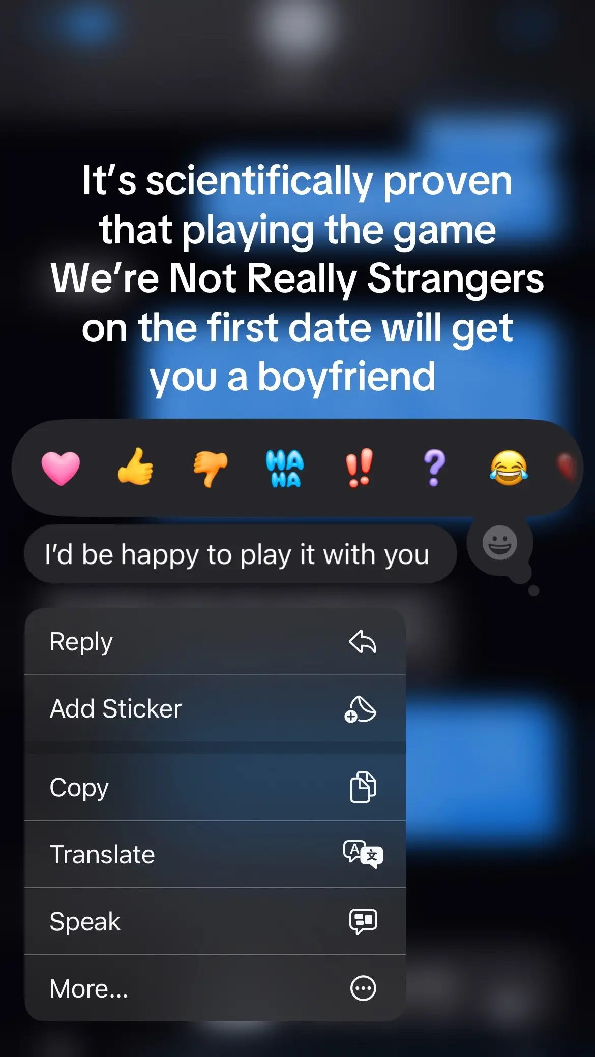 Relationship sponsored by @We're Not Really Strangers 