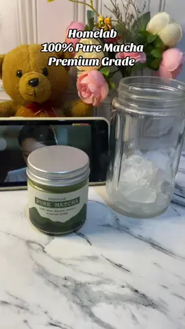 Wajib cobain buat kalian yang suka matcha tpi suka yang gak terlalu pahit ini oke banget sih #homelab #purematcha #matcha #matchalover #fyp 