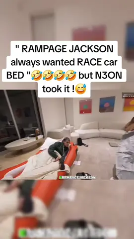 RAMPAGE Jackson always wanted RACE car BED.. but N3ON took it #rampagejackson #n3on #kick #viral #fvpシ 