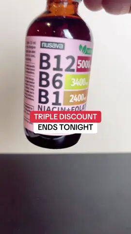 Nusava (1-PACK) Vitamin B12 Liquid Supplement Drops with B6, B1, Niacin & Folate - Edible Support for Energy, Brain & Heart, Non-GMO & Gluten-Free flash sale discount deal coupon code free shipping*  #spotlightfinds #TikTokShopCreatorPicks #TikTokShopRestock #nusavapartner #nusava  *Disclaimer: Prices, sales, coupons, discounts are accurate at the time this video is posted and may vary afterwards as the Seller and TikTok may regularly change their limited-time promotions. Check the product page for the most current price. Free shipping, sale prices, and TikTok coupons may vary by account. Whatever items and quantities are in your cart at checkout is exactly what you will receive. 