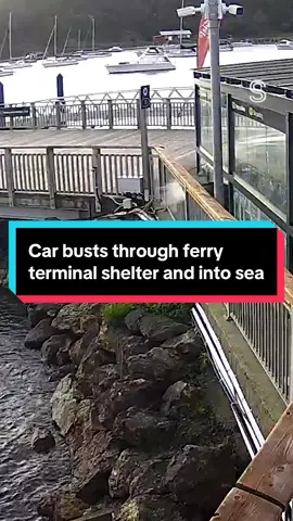 Cameras have captured the moment a drunk pensioner drove her 4WD through a bike shelter at a Waiheke Island ferry terminal and flew into the sea.⁠ ⁠ Auckland Transport CCTV footage of the incident shows the 4WD crossing in front of a bus and over a footpath at speed and straight through the shelter.⁠ ⁠ Glass and metal can be seen flying everywhere, as the car barrels through.⁠ ⁠ “Fortunately, the sole occupant of the vehicle was able to climb out of the vehicle and was helped by the public to safety,