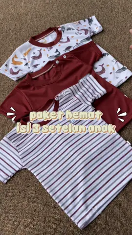 paket hemat isi 3 setel baju anak 0-18 bulan #setelananak #bajuanak #setelanpiyama 
