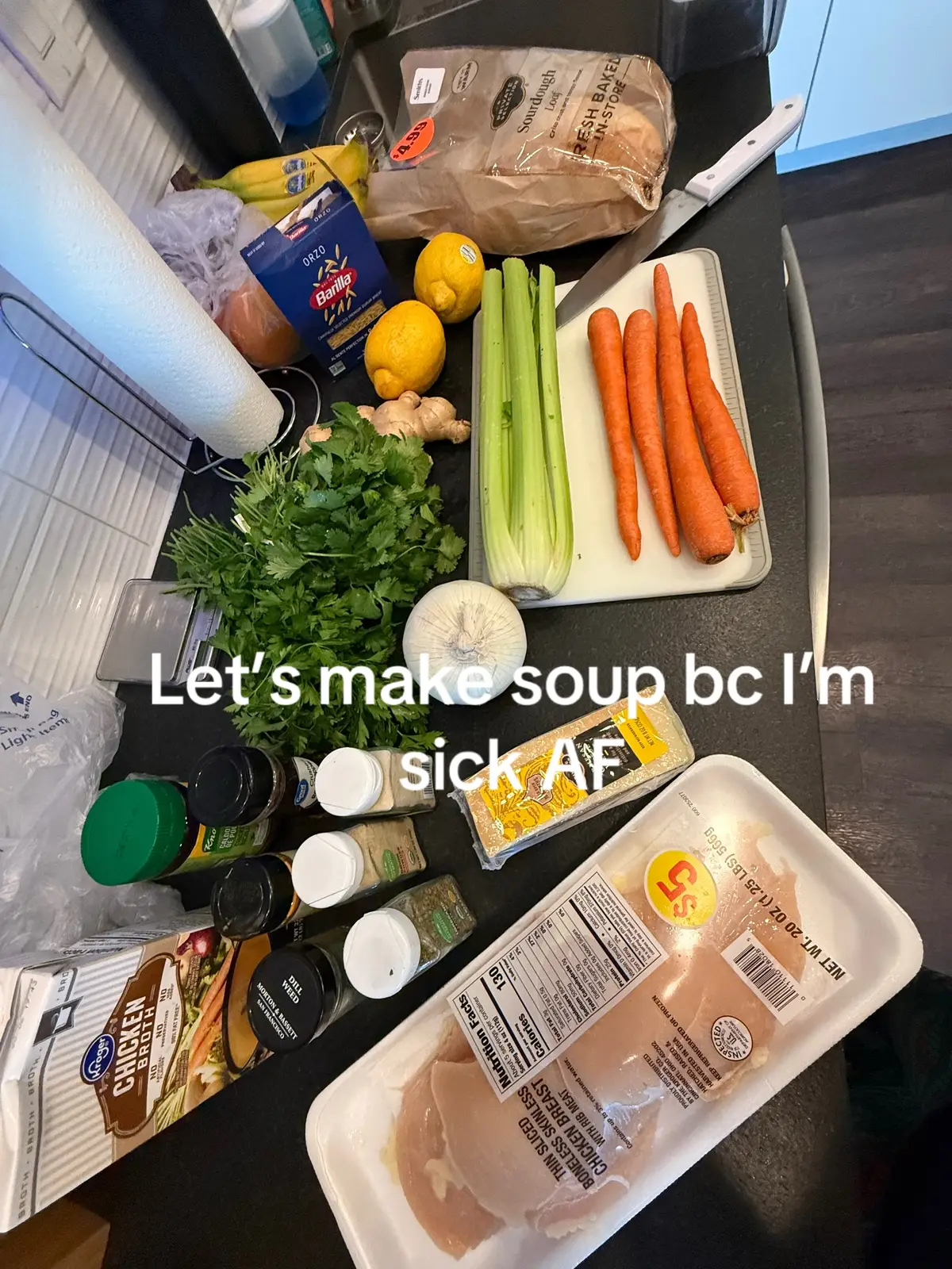 I might be dying but i’ll always make my soup from scratch #soupseason 