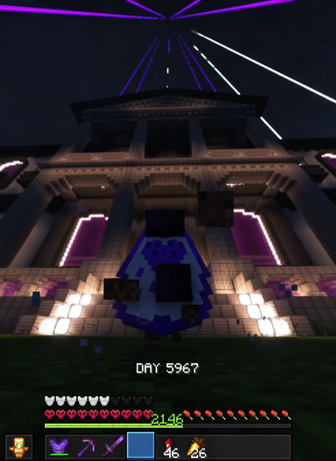 Mansão ta de cara nova tirei carpete vermelho pra lavar e coloquei um roxo 🟣 #Minecraft #fypシ #xandy07 