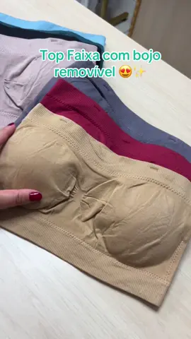 Top Faixa com Bojo removível 🤩 #topfaixa #top #p2k #modaintima 