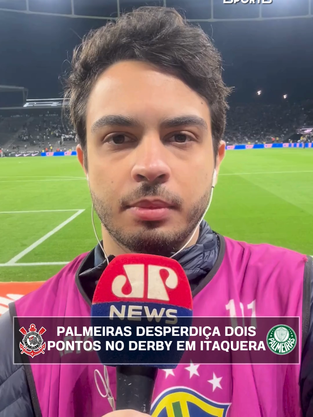 FRUSTRAÇÃO! @pedromarquesfut atualiza as informações do Palmeiras, que empatou com o Corinthians em 1 x 1 e volta para a casa com o sentimento de ter deixado dois pontos em Itaquera #Derby #Palmeiras #Corinthians