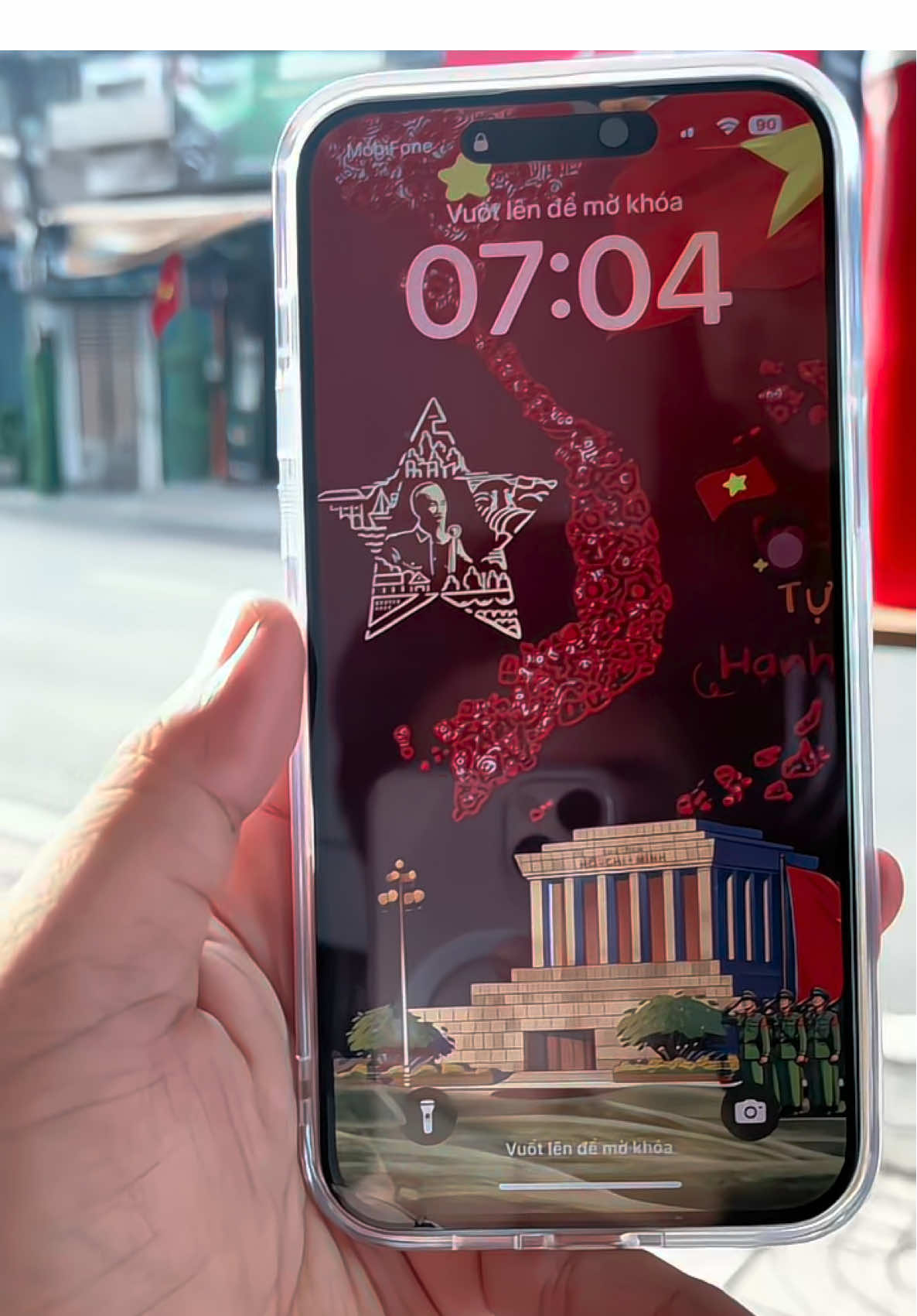 Top 5 phong trào hình nền đẹp hưởng ứng lễ 2/9 quốc khánh #phukiendienthoai #oplung #iphone #fyp #xuhuong 