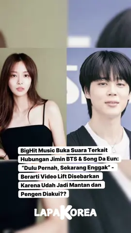 BigHit Music akhirnya buka suara terkait rumor kencan yang melibatkan Jimin BTS dengan aktris Song Da Eun. Dalam pernyataan resminya, agensi mengonfirmasi bahwa keduanya memang pernah menjalin hubungan, namun menegaskan bahwa hubungan tersebut sudah lama berakhir. BigHit Music menyampaikan bahwa mereka selama ini enggan merespons rumor seputar kehidupan pribadi artis. Namun, karena maraknya spekulasi dan laporan palsu, agensi merasa perlu meluruskan.  “Memang benar bahwa Jimin dan Song Da Eun pernah memiliki hubungan di masa lalu, tetapi hal itu terjadi beberapa tahun yang lalu. Saat ini mereka tidak berpacaran,” tegas pihak agensi. Agensi juga menambahkan permohonan khusus kepada publik, “Kami meminta agar tidak ada spekulasi sembarangan mengenai kehidupan pribadi artis kami. Kami juga memohon agar tidak melakukan tindakan yang dapat merugikan artis maupun pihak lain yang disebutkan.” Jimin dan Song Da Eun telah beberapa kali dikaitkan melalui rumor kencan sejak tahun-tahun sebelumnya. Meski begitu, rumor tersebut selalu terbantahkan karena tidak pernah ada konfirmasi resmi. Isu ini kembali mencuat setelah sejumlah postingan lama di komunitas daring kembali viral. Dengan pernyataan terbaru ini, BigHit Music untuk pertama kalinya mengakui adanya hubungan di masa lalu, sekaligus menutup spekulasi mengenai status hubungan Jimin saat ini. BigHit Music menegaskan komitmennya untuk melindungi artis dari rumor tak berdasar dan tindakan spekulatif yang bisa membahayakan privasi maupun reputasi. Agensi berjanji akan mengambil langkah yang diperlukan jika terjadi penyebaran informasi palsu yang merugikan. >> Naver #jimin #bts #songdaeun #jiminbts 