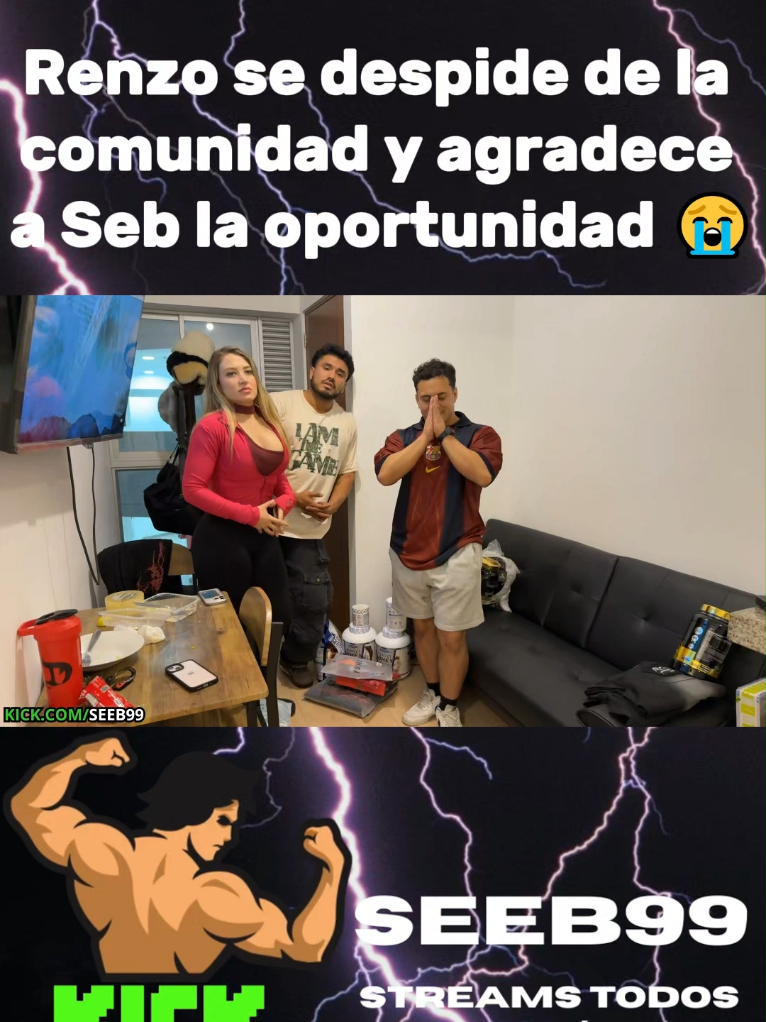NOOO TE EXTRAÑAREMOS RENZITOOO#seeb99 #show #gym #risa #renzosivina #peru🇵🇪 #sed #fyp #kick #streamer #stream #clips #musculation #locura #bodybuilders #work #glory #pain #Fitness #fy gente es broma si se queda JAJAJJAJA