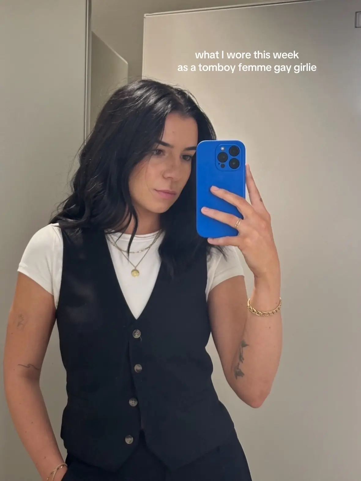 Any videos you want to see from me this week? Drop them in the comments☺️ #tomboyfemme #wlw #wlwtiktok #outfits #tomboystyle 