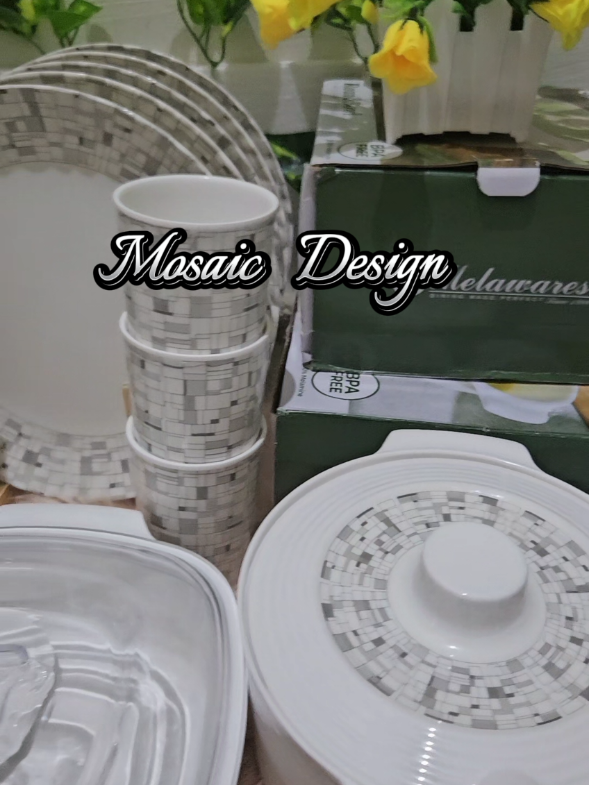 Melawares tableware is the most trusted in the Philippines‼️Mosaic design‼️Grab yours Now‼️ #tableware  #melawaresph  #plato  #casserole  #ricebowl 