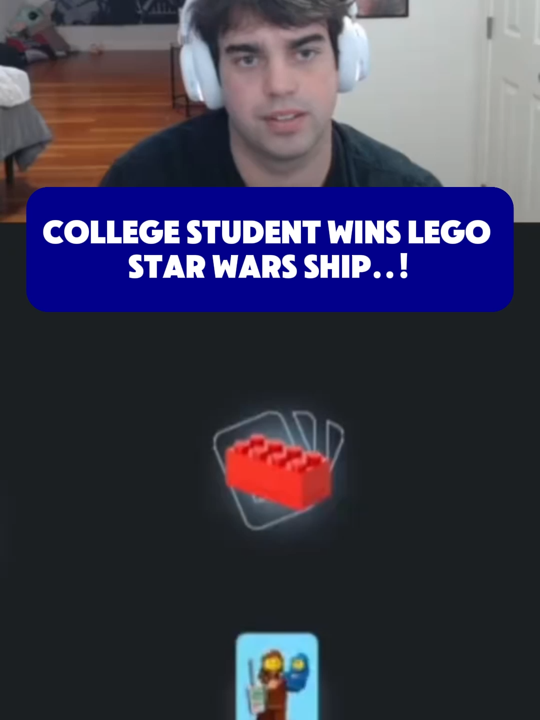 COLLEGE STUDENT WINS LEGO STAR WARS SHIP..! #paratii #packdraw #fyp