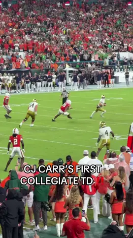 WELCOME TO COLLEGE BALL, CJ CARR 🤝 #cjcarr #notredame #quarterback #CollegeFootball #d1 