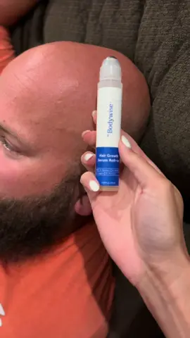 Okay, it won’t bring my husband’s hair back, but Body Wise Hair Growth Serum nourishes your scalp, strengthens follicles, and supports thicker, fuller-looking hair where you actually have it. 🌱 Roll it on daily!  #hairgrowthserum #bodywise #hairgrowth 