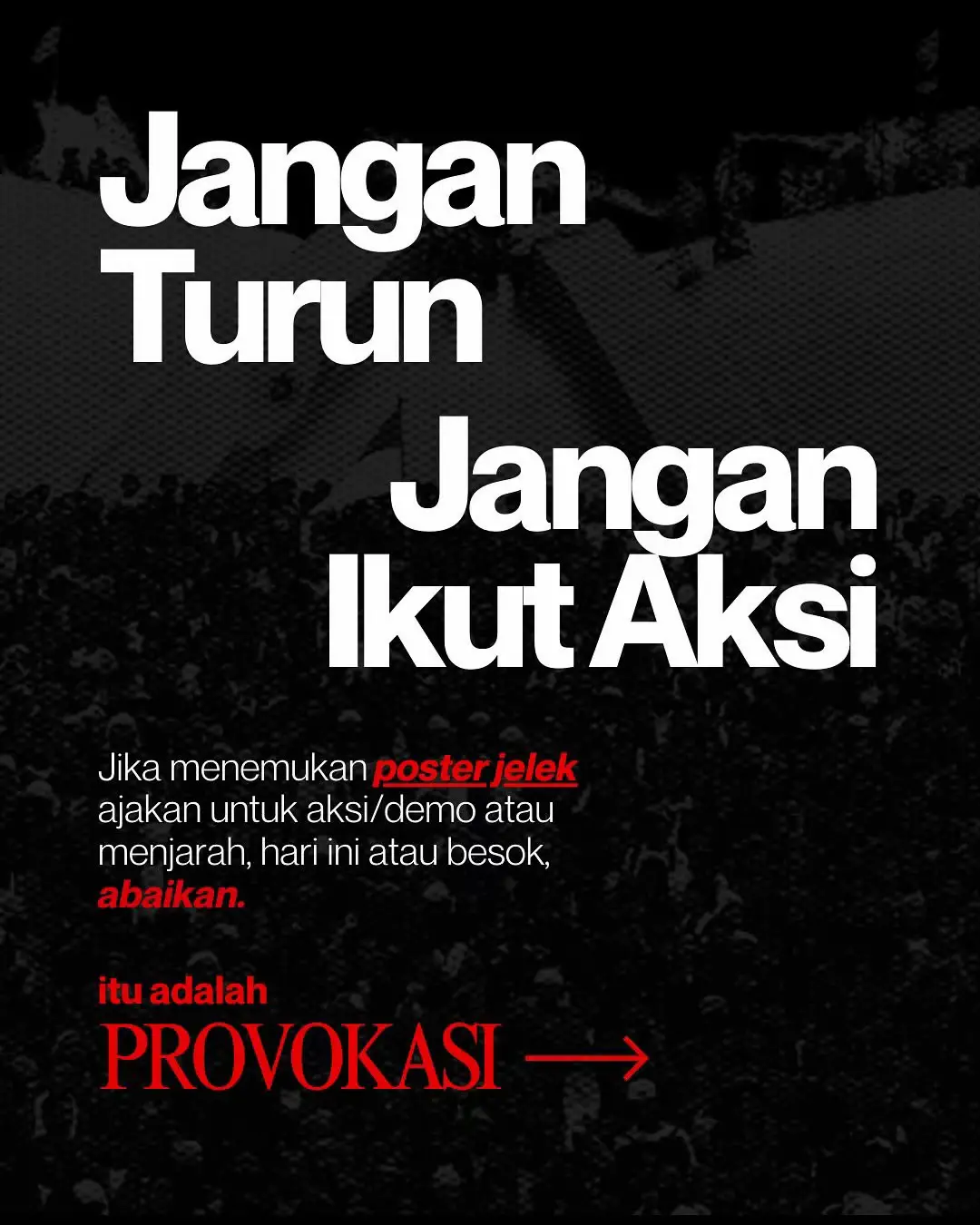 HATI - HATI DENGAN UPAYA ADU DOMBA. WASPADA DENGAN TAKTIK LAMA TETAPLAH FOKUS PADA TUNTUTAN DAN PERKARA