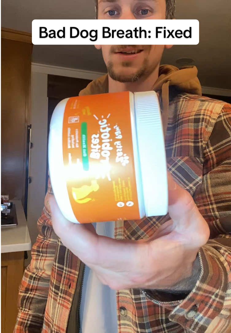 Quite literally fixed my dogs bad breath in just 1 bite per day… #probiotics #dogowner #dogsupplements 