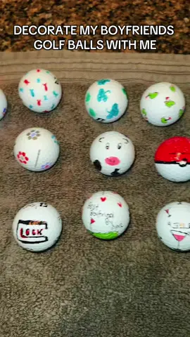 ⛳️decided to decorate his golf balls for him to play with some buddies tomorrow morning! #golftiktok #golfer 