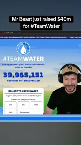 Mr Beast just raised $40m for #TeamWater 