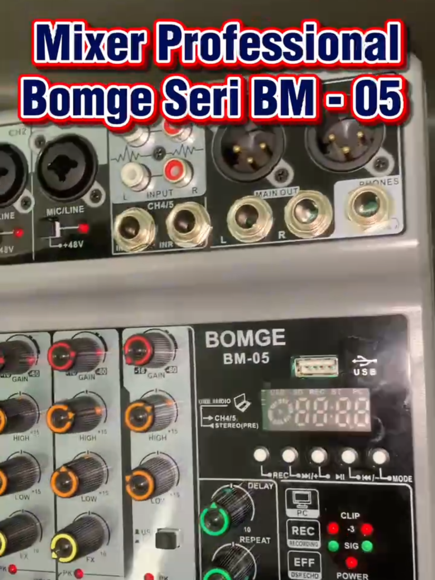 2025 BOMGE BM-05 Baru Mixer Audio dengan 5Channel fitur yang lengkapdan mewah harga murah terjangkau, cocok banget untuk live streaming karaoke atau recording cover cover lagu#mixer #mixeraudio #karaoke #karaoketiktok #livestreaming #livestreamingtiktok #recording #soundcard #cuantanpabatas #paydaysale #soundsystem #audiosoundsystem #mixeraudio #audiomixer #mixermurah -N