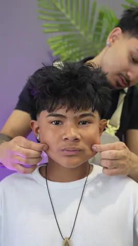 Does this hairstyle suit him🤔 Book haircut + Products I use link in my bio✅ #haircut #hairstyle #hairtok #torontobarber #transformation