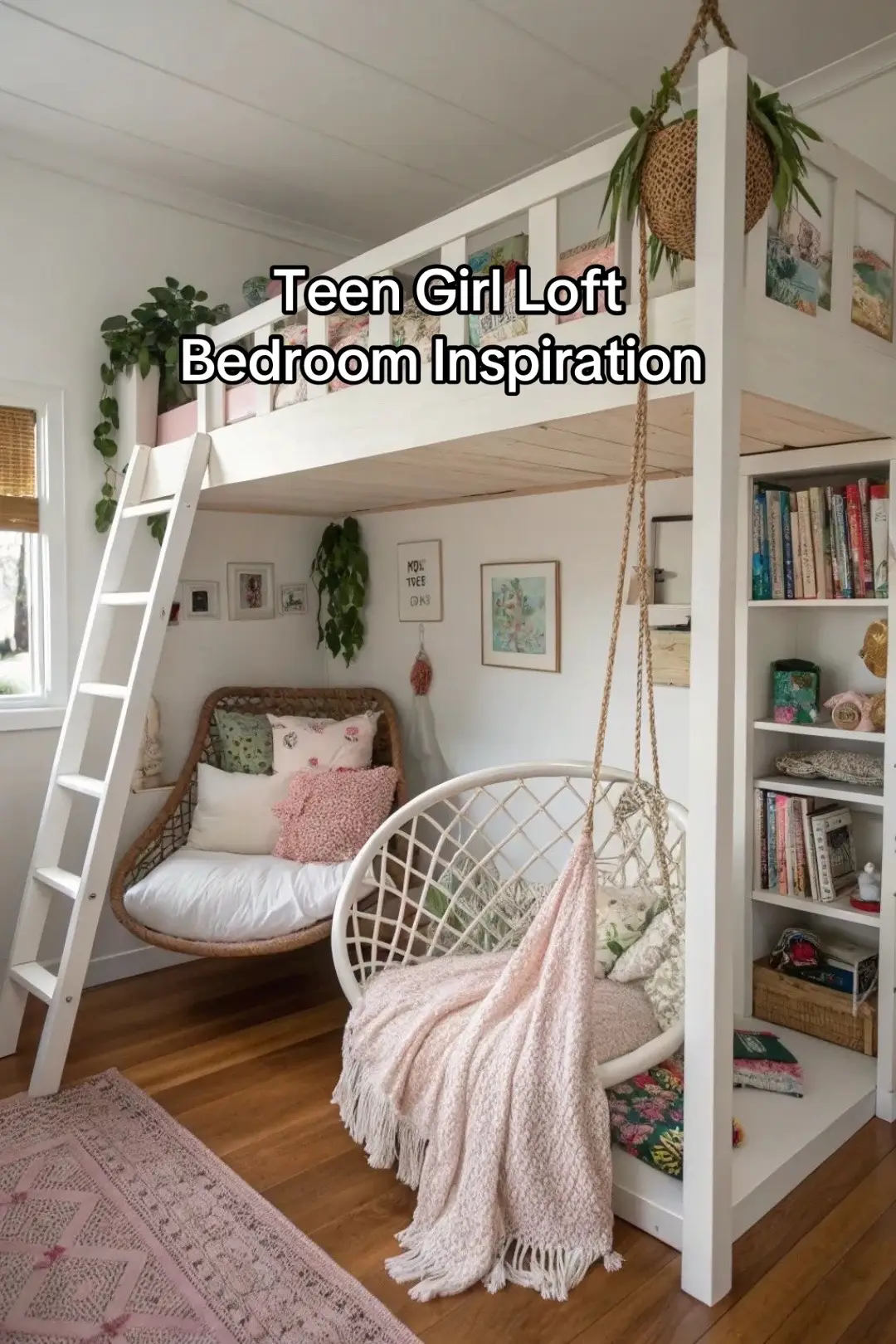 Teen girls will love these loft bedroom ideas and decor.#teen #bedroom #girlmom #girls #decor 