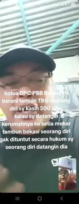 inilah ketua DPC PBB Bekasi duel sama TBG 1 by 1 asli endak berani ketua kalian ini. badan bear seperti gajah tapi pengecut 