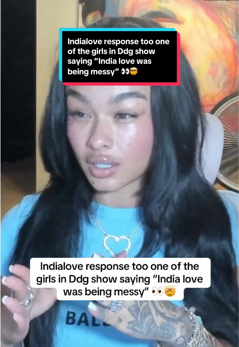 Indialove response too one of the girls in Ddg show saying “India love was being messy” 👀🤯 #indialove #fyp #ddg #ddgpontiacmade 