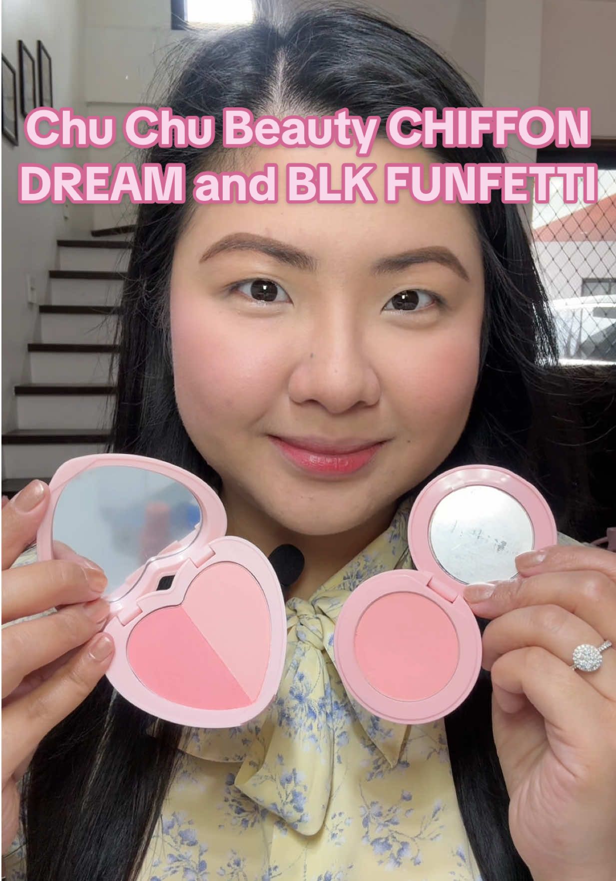 Replying to @Emily @Emily @meia @ashford 🦢 @𝑳𝒐𝒓𝒆𝒏 𝑮𝒂𝒚 💎ྀིྀི⋆.✿ @G @lauren CHU CHU BEAUTY HEART BLUSH DUO IN CHIFFON DREAM and BLK SOFT BLUR INTENSE COLOR POWDER BLUSH IN FUNFETTI @Chu Chu Beauty @blk cosmetics #fyp #blush #makeup #beauty 💗