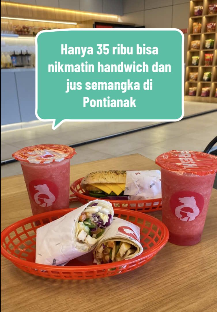 Promo jojo juice Pontianak hanya 35 ribu udah bisa nikmatin bundling handwich dan jus semangka yang menyegarkan #promopontianak #jojojuice #cemilanpontianak #pontianakfood #fyp 