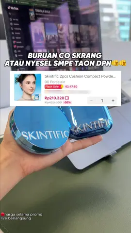 ‼️ Makeup kamu masih suka cakey? Itu tandanya kamu harus upgrade produk makeup kamu!  Cobain, deh, Combo cushion dan TWC ini  untuk hasil makeup yang flawless! Checkout sekarang, yaa🥰 #skintific #ultracoverpowderfoundation #mukaberminyak #makeuptahanlama #ectoin    