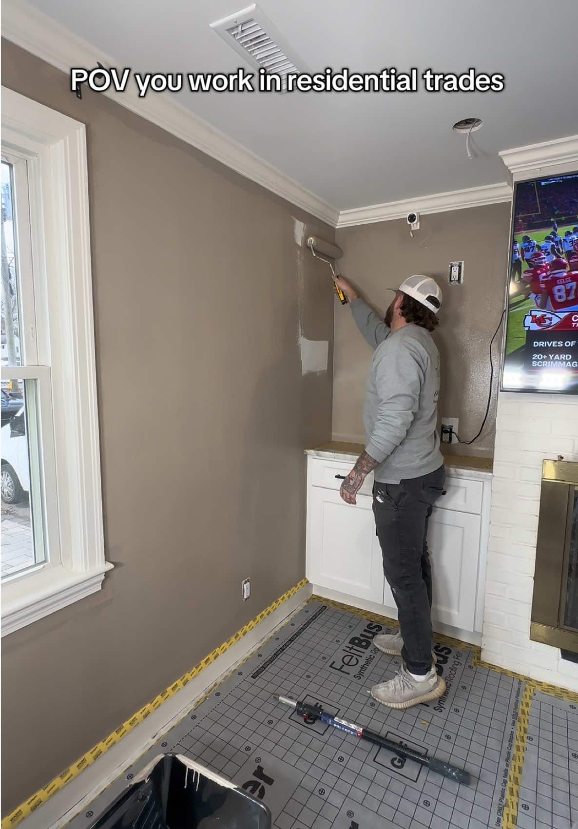 Bad day to forget headphones 🤦‍♂️  #funny #trades #residentialpainting 