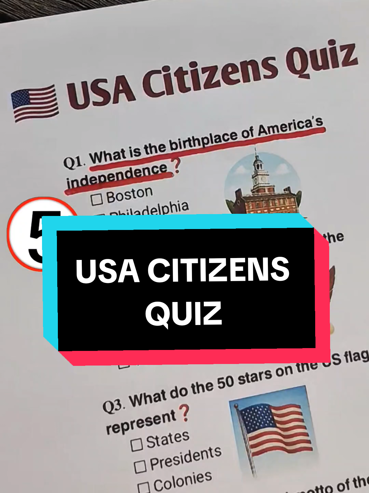 USA Citizens Quiz - Who can get all correct? 💯 #usa #quiztime #quiz #usacitizen #trivia 