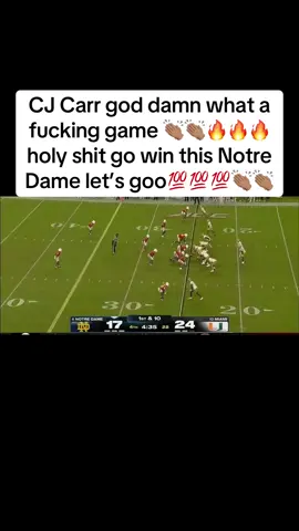 #football #CollegeFootball #notredamefootball #miami #cjcarr 