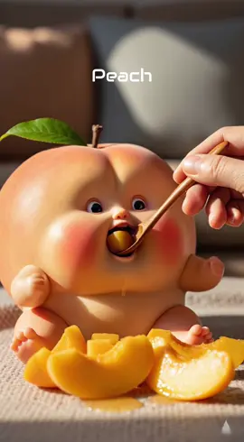 Peach Eatting #asmr #aiasmr #satisfyingvideos #eatting #peach 