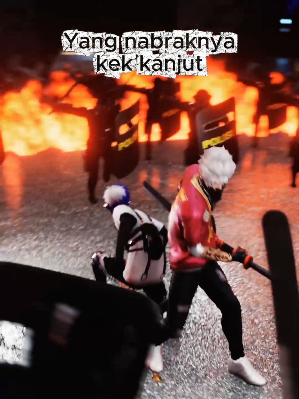 Ok Gas Ok Gas, Jangan lindas kami lagi pak Polisi, bersatulah bersama rakyat, karena kita semua punya satu tujuan yaitu DPR 👿 #ojol #brimop #demodpr #freefire #swag131 