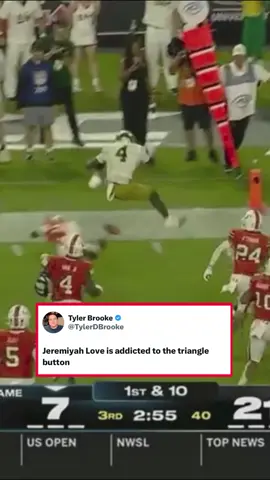 Jeremiyah Love wasn’t scared to hurdle vs. Miami 😤 (H/T TylerDBrooke/X) #CollegeFootball #cfb #notredame #football