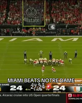 ABSOLUTE CINEMA. 🙌 (via @ESPN) #notredame #miami #CollegeFootball #d1 #insane 