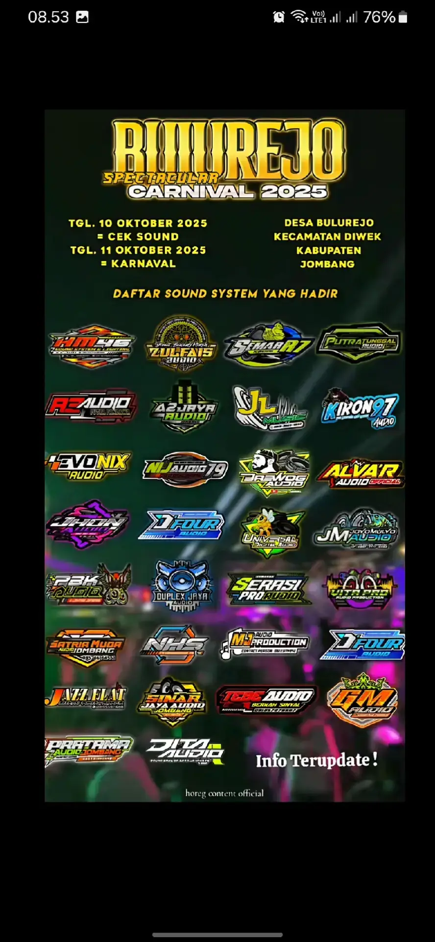 info ne#jombang #karnaval #sound #fyp #horegggg 