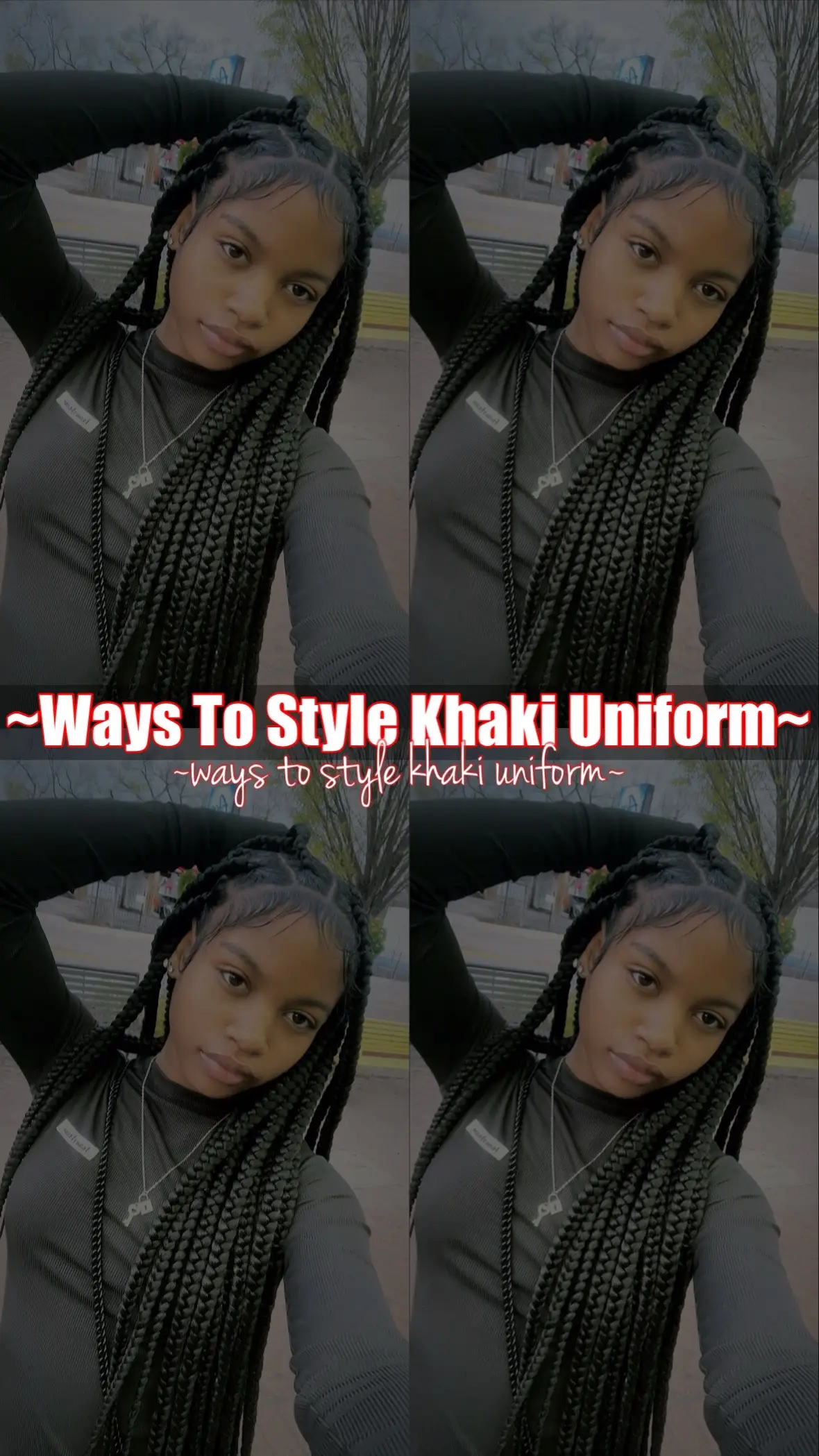 Suggested title and hashtags Title: Effortless Style with Khaki Uniforms #khaki, #fashion, #uniforms, #style, #trendy 