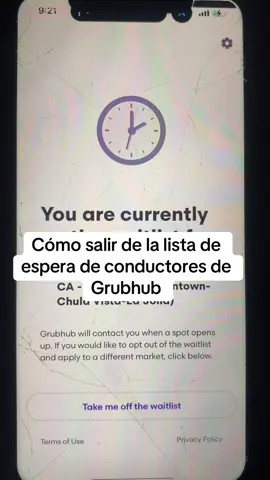 Cómo salir de la lista de espera de conductores de Grubhub #listadeespera #grubhub #waitlist #grubhubdriver #grubhublistadeespera 